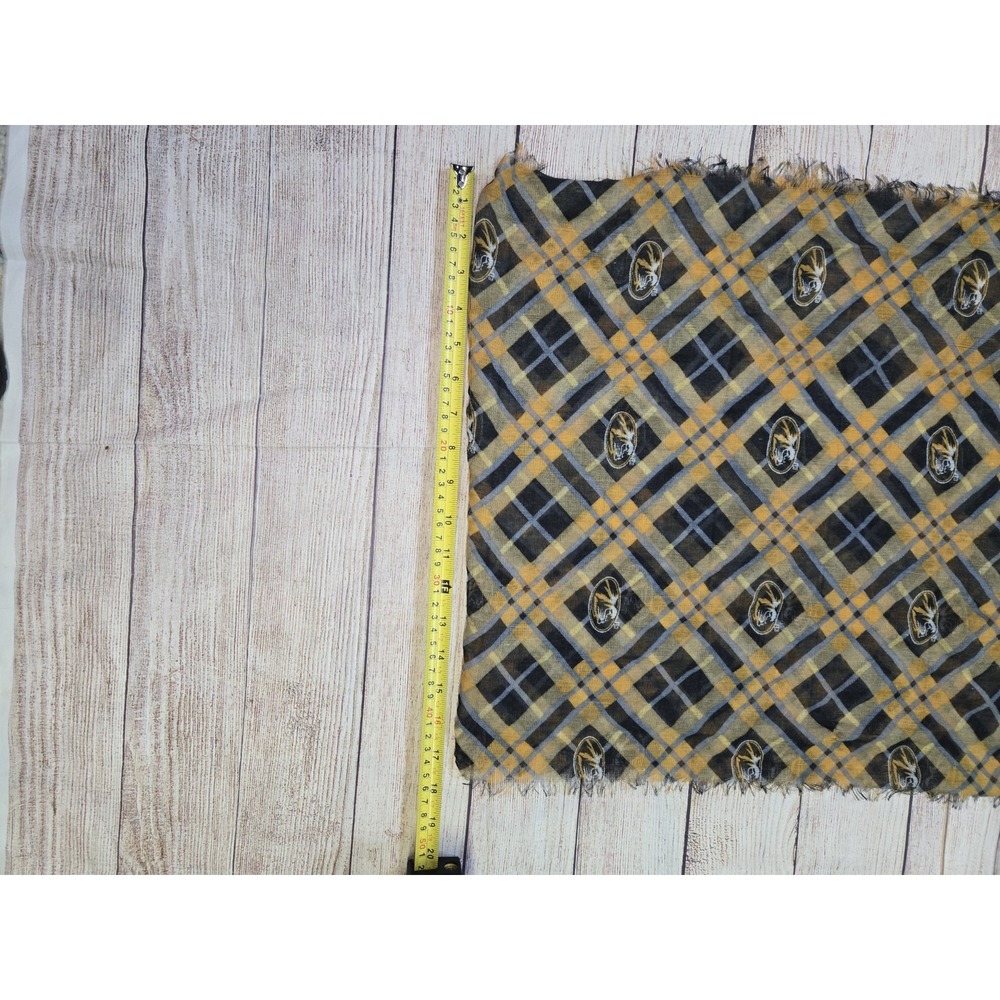 Missouri Tigers‎ Mizzou All Over Print Sheer Scarf Women's One Size Black Yellow - Picture 3 of 7